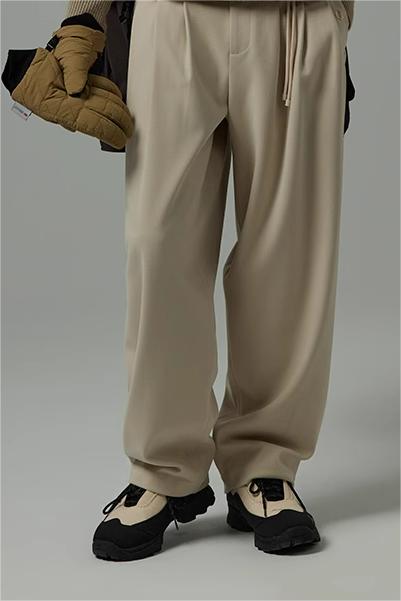 【即納】TIKIMOMOKA ドレーププリーツストレートパンツ TMK105