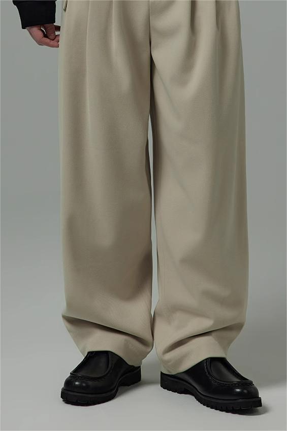 【即納】TIKIMOMOKA ドレーププリーツストレートパンツ TMK105