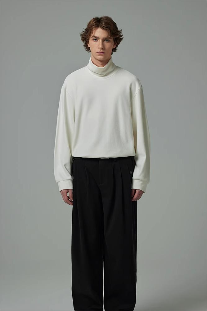 【即納】TIKIMOMOKA ドレーププリーツストレートパンツ TMK105