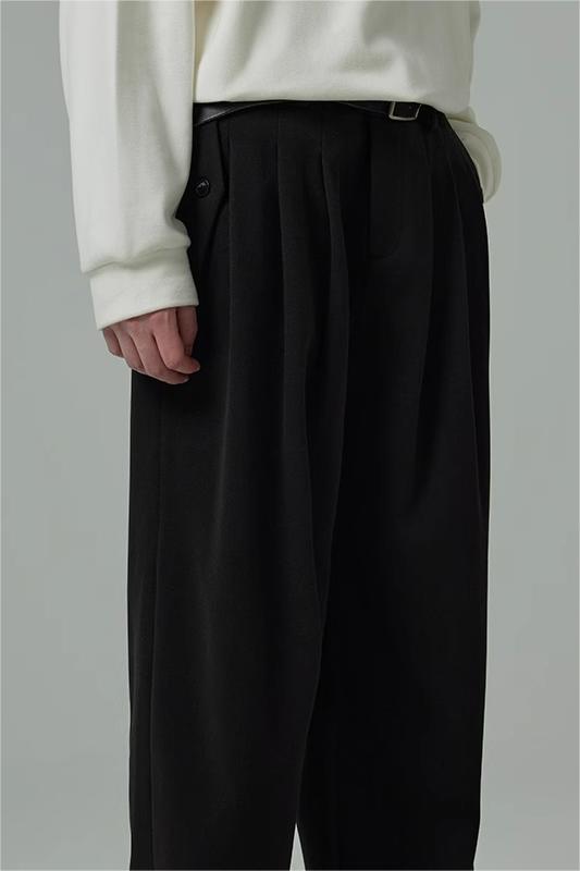 【即納】TIKIMOMOKA ドレーププリーツストレートパンツ TMK105