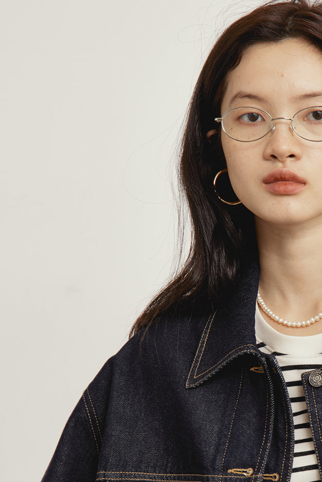 【即納】OMONT ヴィンテージルーズフィットデニムジャケット OMT146