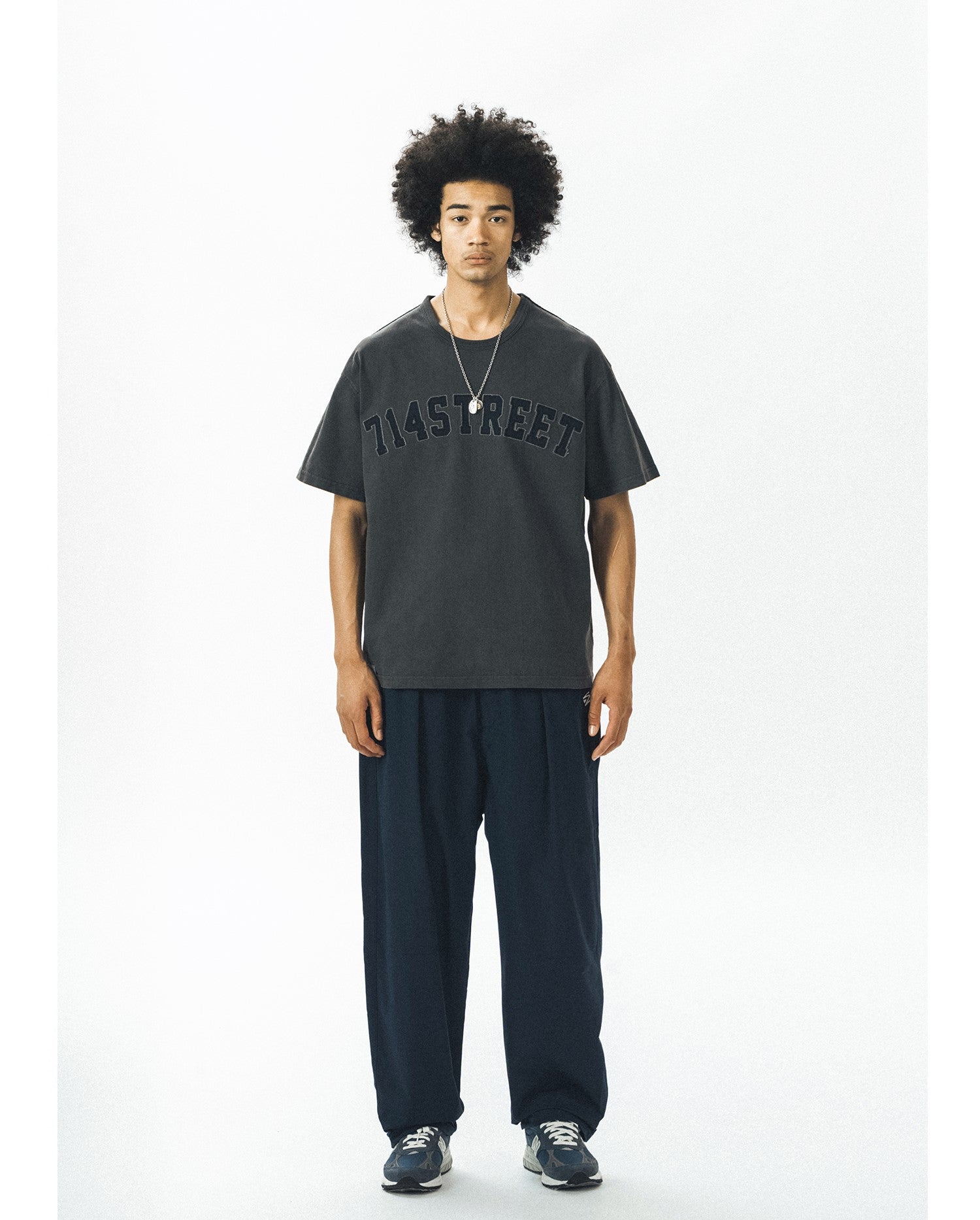 【即納】714street ストレートナイロンパンツ 714ST092