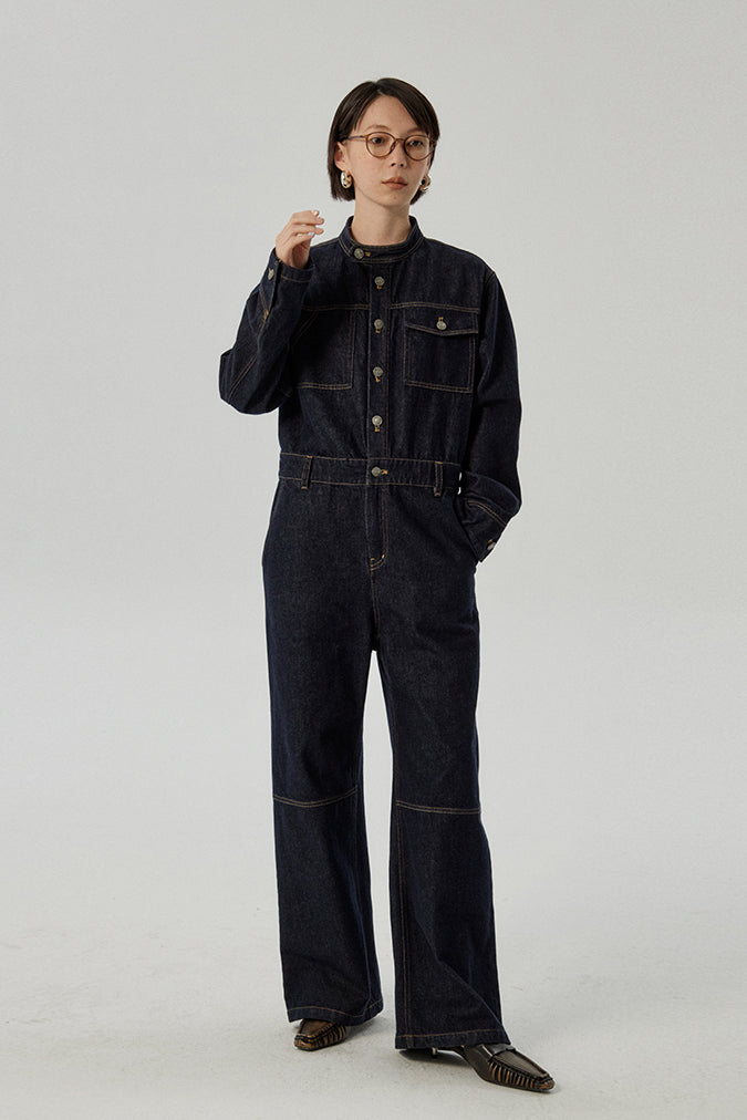 【即納】OMONT ストレートハイウエストジーンズ OOT008