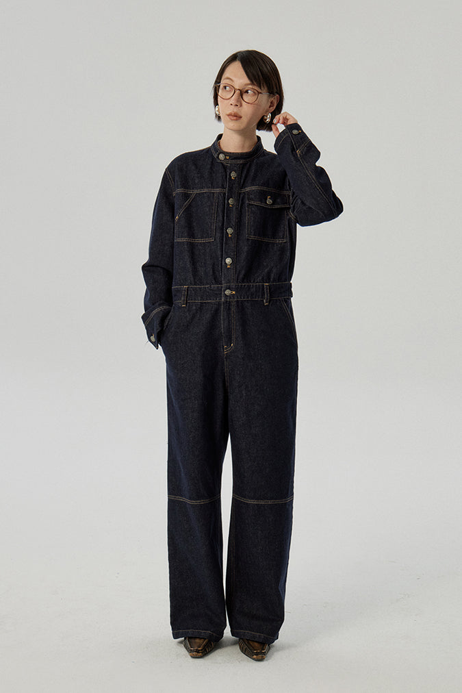 【即納】OMONT ストレートハイウエストジーンズ OOT008