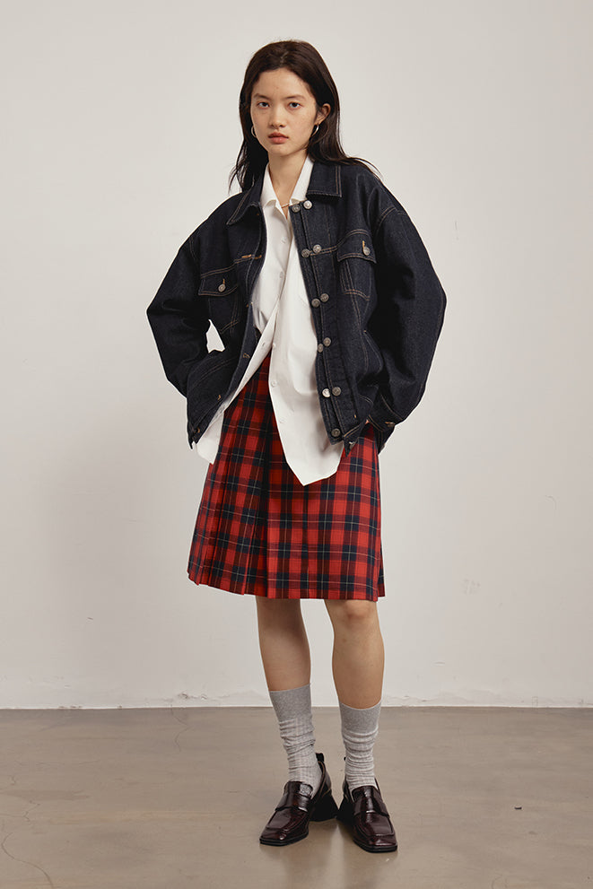 【即納】OMONT ヴィンテージルーズフィットデニムジャケット OMT146