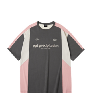 Eptison レトロコントラストカラー半袖Tシャツ EP241