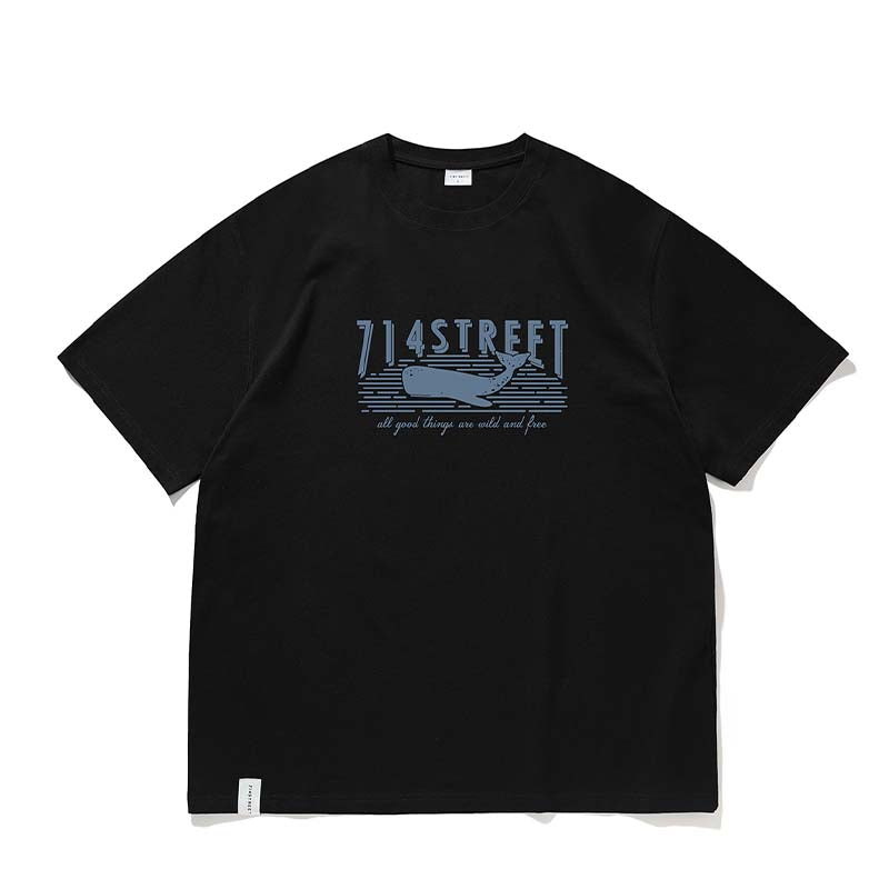 714STREET マッコウクジラロゴプリント Tシャツ 714ST109