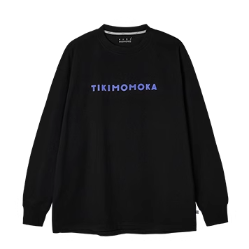 TIKIMOMOKA レターコントラストカラープリント Tシャツ TMK116