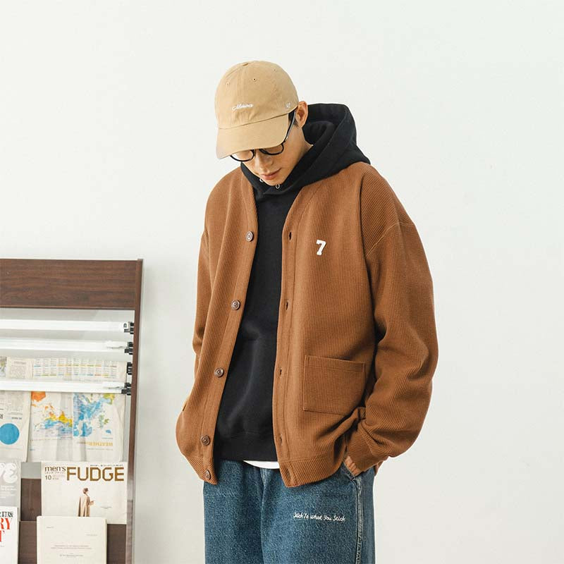 714STREET ワッフルニットカーディガン 714ST102