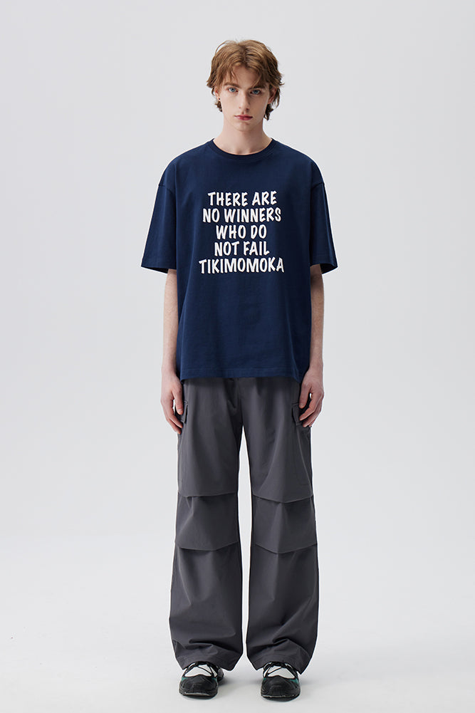 TIKIMOMOKA アメリカンシンプルレタープリントTシャツ TKM015